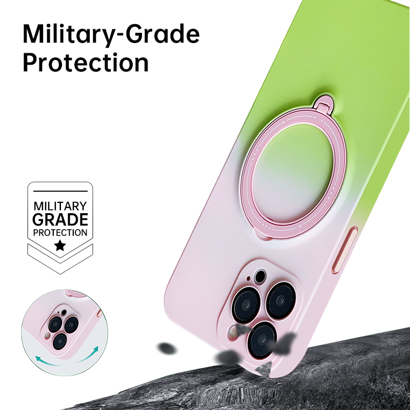 Gradient Magnetic 360° Rotating Stand iPhone Case