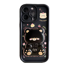 Bear Rotating Mirror Stand iPhone Case