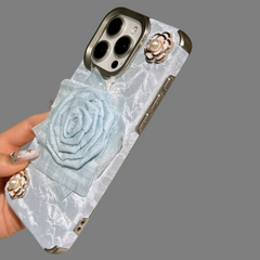 3D Fabric Rose iPhone Case