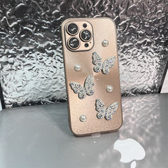 3D Pearl Butterfly iPhone Case