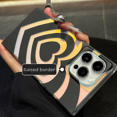 Layered Heart Square iPhone Case