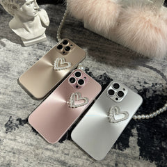 Aurora Pearl Heart iPhone Case