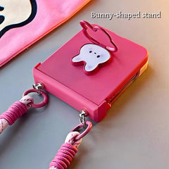 Cute Bunny Stand Samsung Galaxy Z Flip Series Case