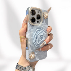 3D Fabric Rose iPhone Case