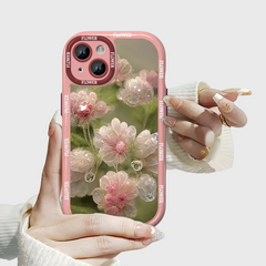 Pink Crystal Flower iPhone Case