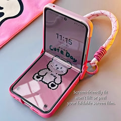Cute Bunny Stand Samsung Galaxy Z Flip Series Case