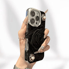 3D Fabric Rose iPhone Case