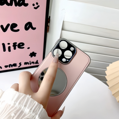 Frameless Leather Mirror Magnetic iPhone Case