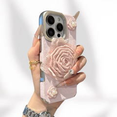 3D Fabric Rose iPhone Case