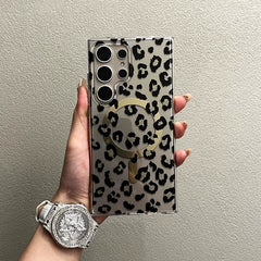 Leopard Transparent MagSafe Case for Samsung