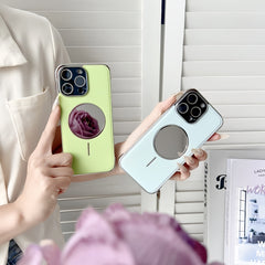 Frameless Leather Mirror Magnetic iPhone Case