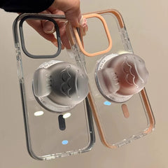 Clear Jelly Magnetic Stand iPhone Case