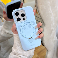 Cute Panda Liquid Silicone Magnetic Stand iPhone Case