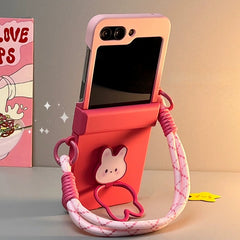 Cute Bunny Stand Samsung Galaxy Z Flip Series Case