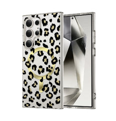 Leopard Transparent MagSafe Case for Samsung