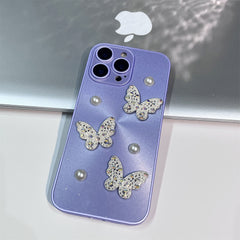 3D Pearl Butterfly iPhone Case