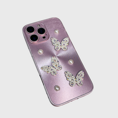 3D Pearl Butterfly iPhone Case