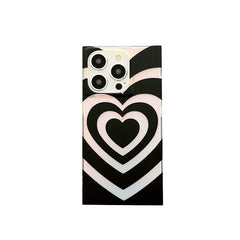 Layered Heart Square iPhone Case