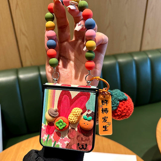 3D Persimmon & Peanut Samsung Flip Case