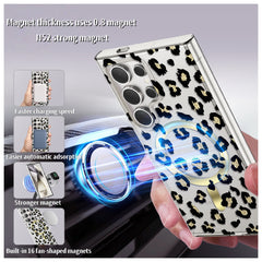 Leopard Transparent MagSafe Case for Samsung