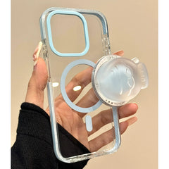Clear Jelly Magnetic Stand iPhone Case