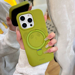 Cute Panda Liquid Silicone Magnetic Stand iPhone Case