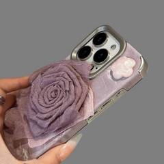 3D Fabric Rose iPhone Case