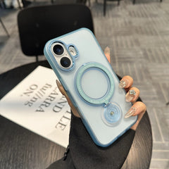 Frosted Translucent Magnetic Ring 360° Stand iPhone Case