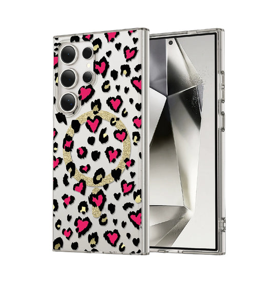 Leopard Transparent MagSafe Case for Samsung
