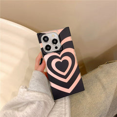 Layered Heart Square iPhone Case