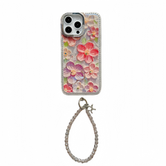 Bling Oil Painting Flower iPhone Case