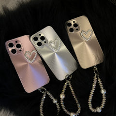 Aurora Pearl Heart iPhone Case