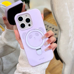 Cute Panda Liquid Silicone Magnetic Stand iPhone Case