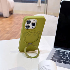 Cute Panda Liquid Silicone Magnetic Stand iPhone Case