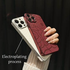 Electroplated Camellia iPhone Case