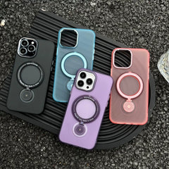 Frosted Translucent Magnetic Ring 360° Stand iPhone Case