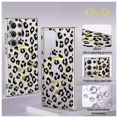 Leopard Transparent MagSafe Case for Samsung