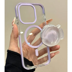 Clear Jelly Magnetic Stand iPhone Case
