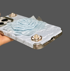 3D Fabric Rose iPhone Case