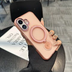 Frosted Translucent Magnetic Ring 360° Stand iPhone Case