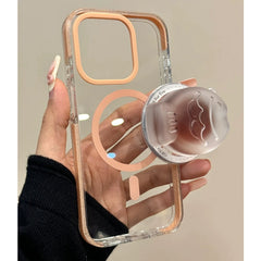 Clear Jelly Magnetic Stand iPhone Case