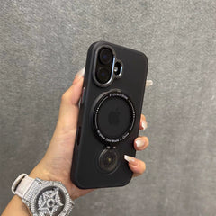 Frosted Translucent Magnetic Ring 360° Stand iPhone Case