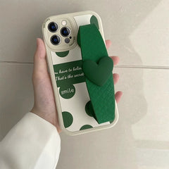 Sweet Grip 3D Heart Wristband iPhone Case