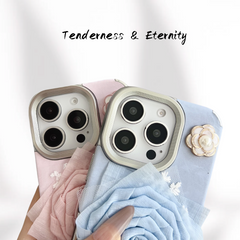 3D Fabric Rose iPhone Case