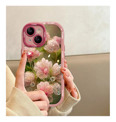 Pink Crystal Flower iPhone Case