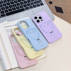 Cute Panda Liquid Silicone Magnetic Stand iPhone Case