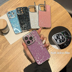Diamond Sequin Laser Eyeglass Bracket iPhone Case