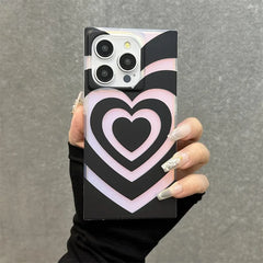 Layered Heart Square iPhone Case