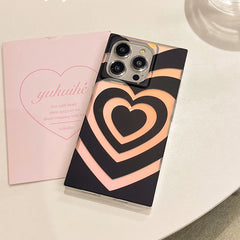 Layered Heart Square iPhone Case