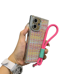 Square Electroplated Weave Pattern iPhone Case